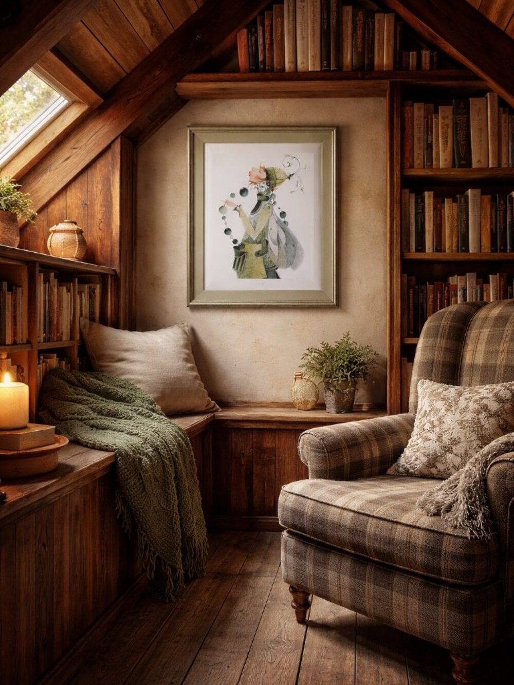 Olga Sugden Framed Signed Print Whimsical Fantasy Woodland Fairy Illustration